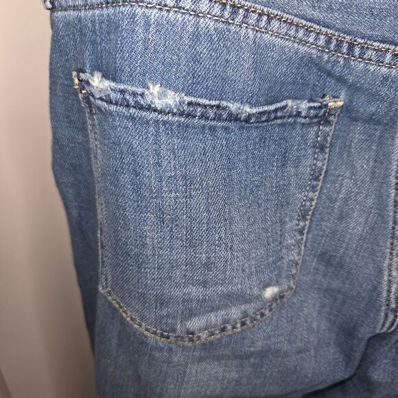 Abercrombie & Fitch Ripped Denim Jean Overalls Size XS - Picture 9 of 13